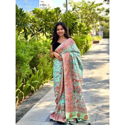 Mahabir Pasmina Jekard saree