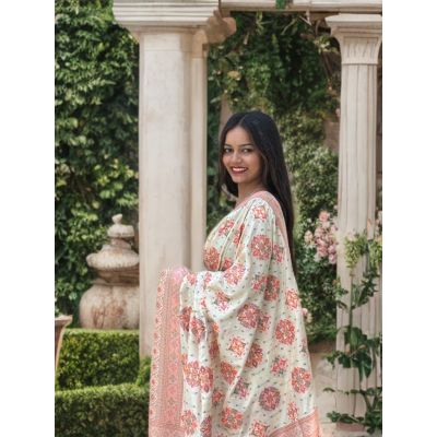 Waishnavi Pasmina Jekard Saree